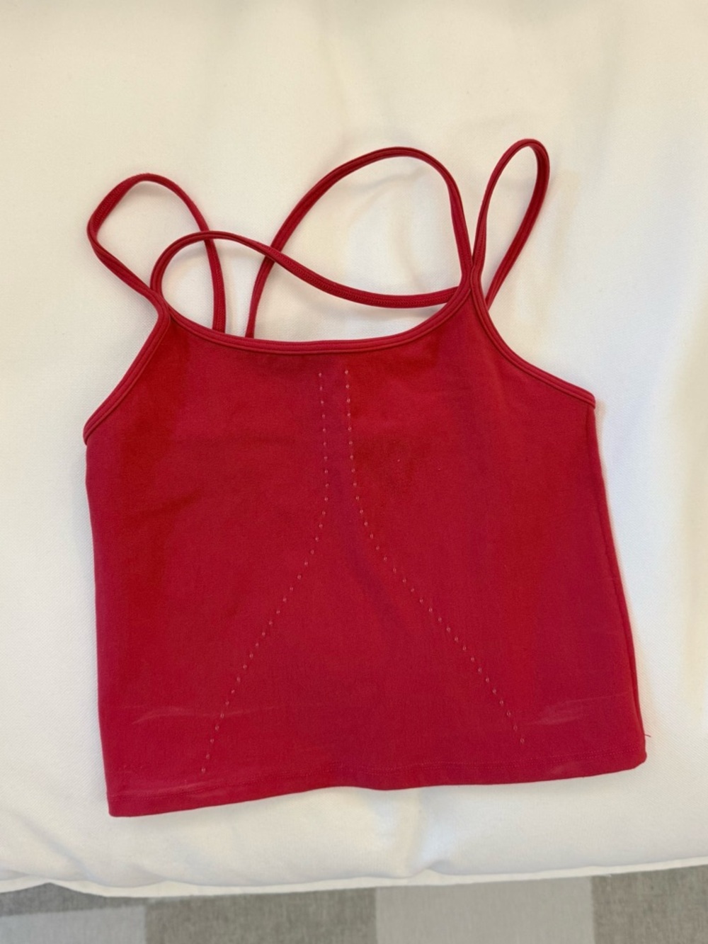 Pink Strappy Women's Athletic Tank Top